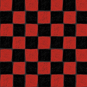 Crayon Red and Black Checkers