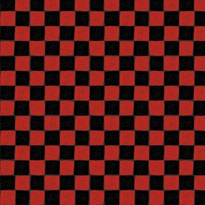 Crayon Red and Black Checkers - Small