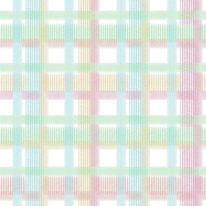 Pastel double striped plaid