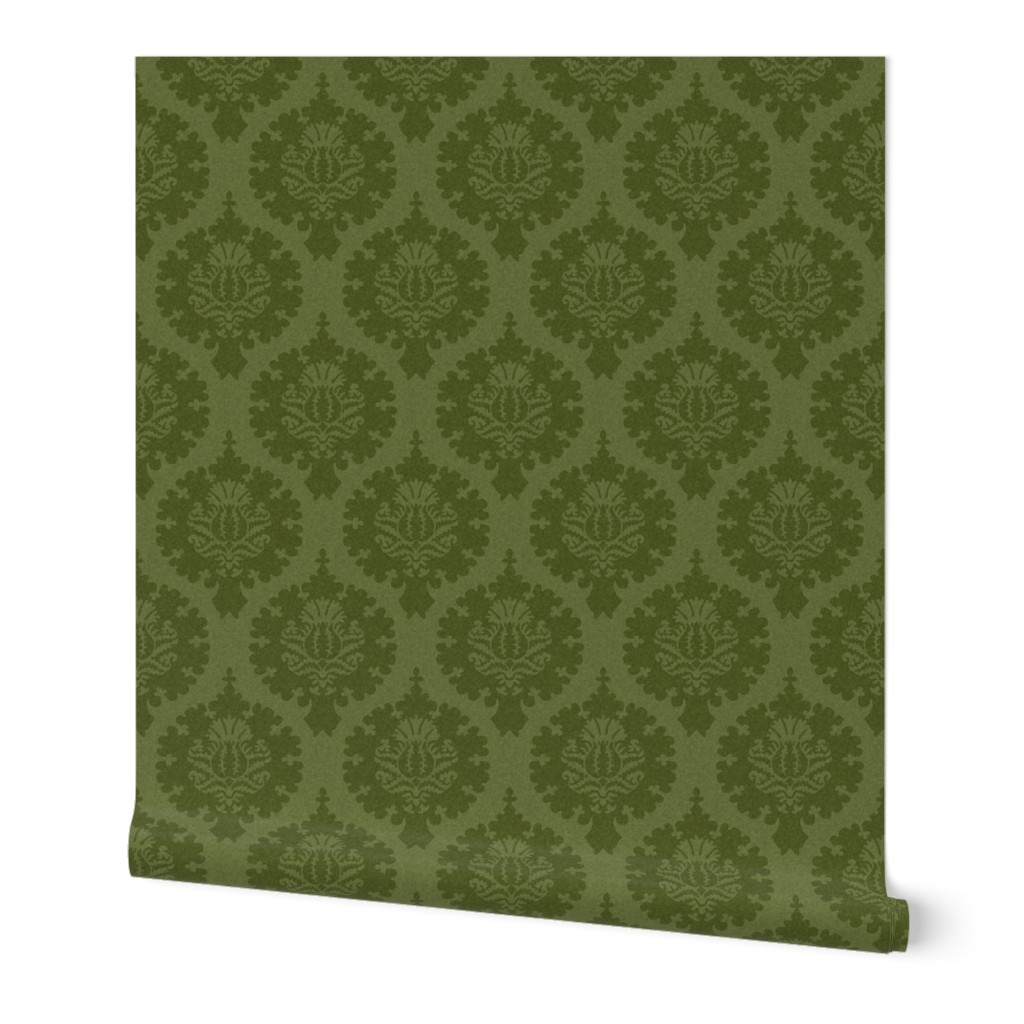 damask 729 olive green