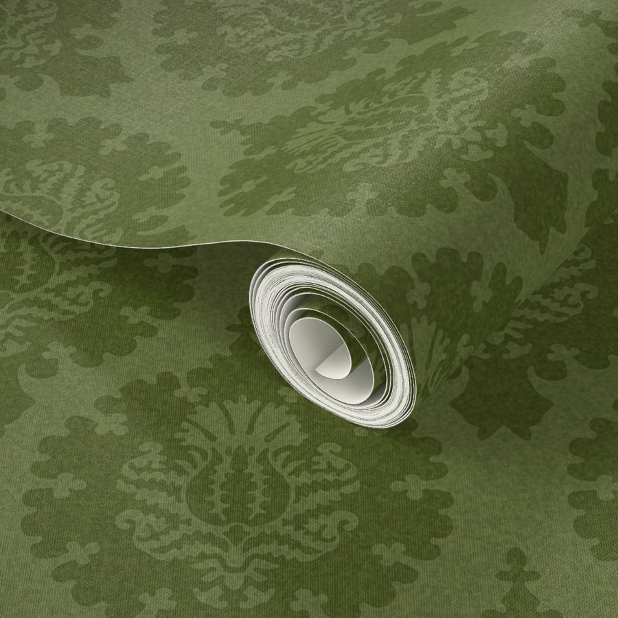 damask 729 olive green