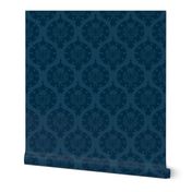 damask 729 Prussian blue