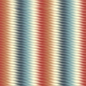 Twisted Op Art Vertical Stripe in Red White and Blue