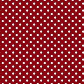 Jolly Dots - White on Red - tiny