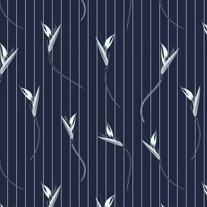 Bird of paradise seamless vector pattern// medium scale