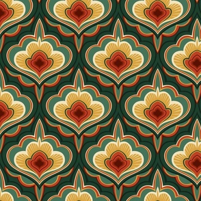 Retro Pattern Fabric, Wallpaper and Home Decor | Spoonflower