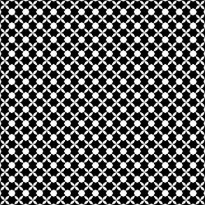 Black and white geometric tile _tiny scale - geometrical shapes drops sympol flower star circle rhombus