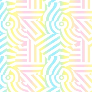 abstract trippy white and pastel rainbow