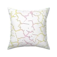 cracked paint pastel rainbow on white