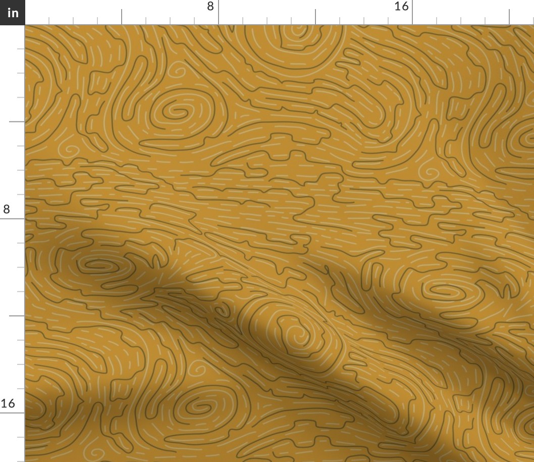 Against The Wood Grain - Wavy Sand Retro 1970s Pattern