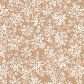 Blizzard Blender Snowflakes Brown and White Christmas Holiday