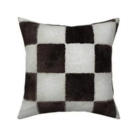 Black and White Watercolored Checkerboard 4 inch-Check