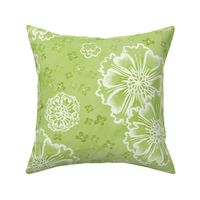 Lime Smoothie Meadow Flowers (24.3" repeat)