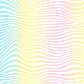 trippy stripe white on pastel rainbow