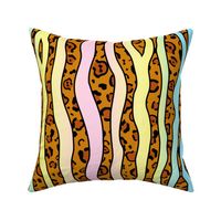 pastel rainbow leopard and zebra