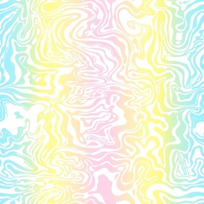 psychedelic oil spill white and pastel rainbow