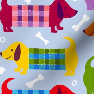 Sausage Dog Checks dog wallpaper