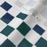 Cut Paper Variegated Checks Quiet Earth and White Medium 