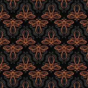 Textured Moth Damask Halloween - Med