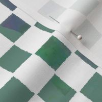 Cut Paper Variegated Checks Forgetful and White Medium