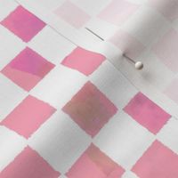 Cut Paper Variegated Checks Ispahan and White