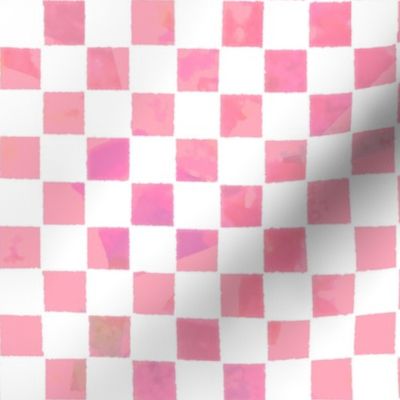 Cut Paper Variegated Checks Ispahan and White