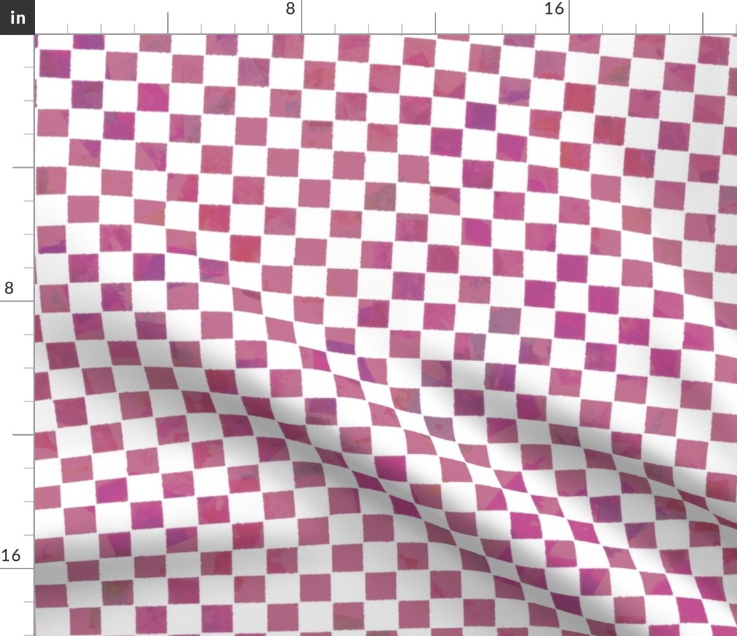 Cut Paper Variegated Checks Bella Bella and White Medium