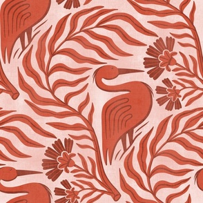 Marsh of the Herons // Terracotta // LARGE // TEXTURE