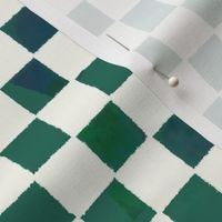 Cut Paper Variegated Checks Malachite and Natural Medium 