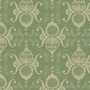 Garden Delights Damask Sage Green