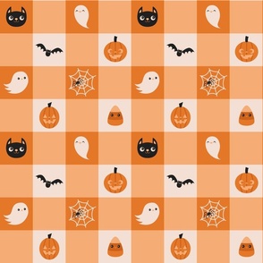 Halloween Check Pattern