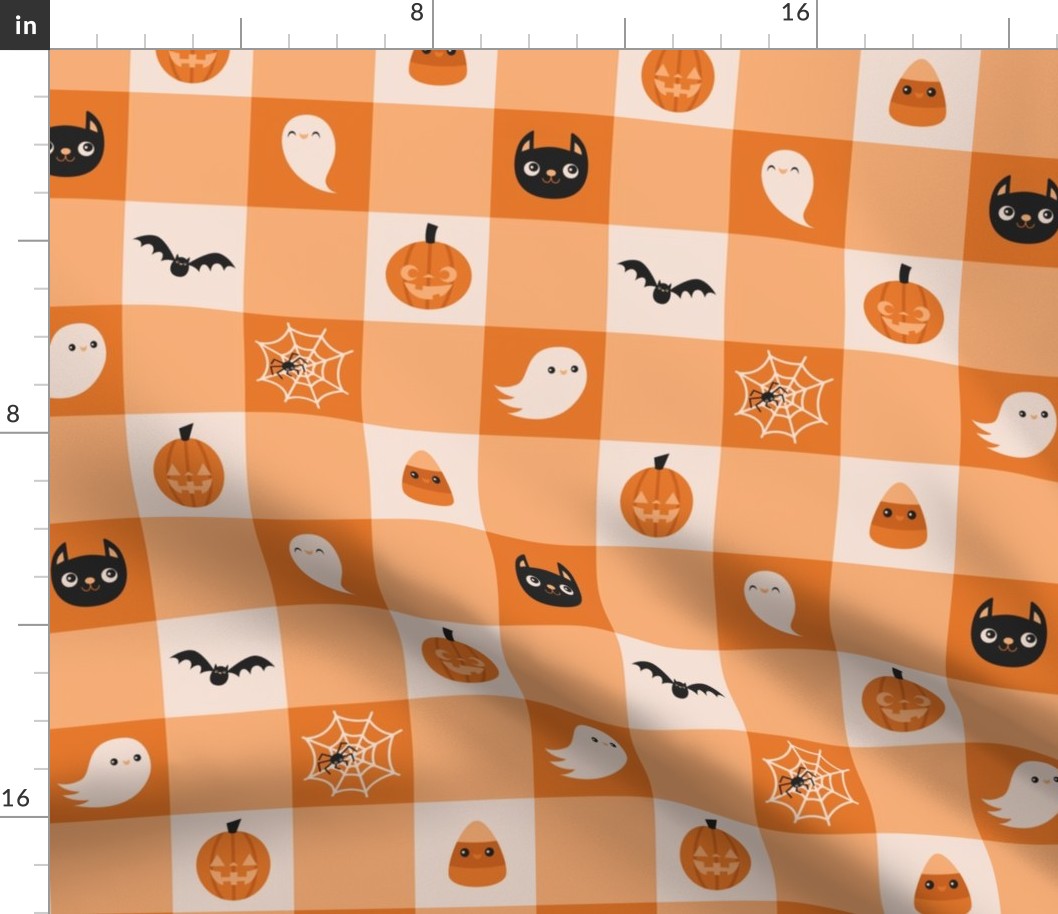 Halloween Check Pattern