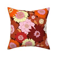 large retro floral (browns)