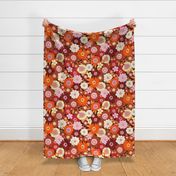 large retro floral (browns)