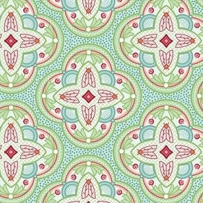 Minty Bug Medallion - seafoam green