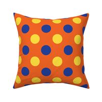 Polka Dots Yellow Blue Orange