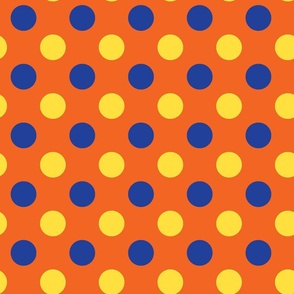 Polka Dots Yellow Blue Orange