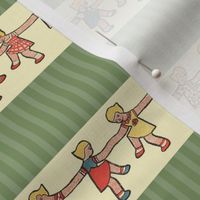 HORIZONTAL STRIPE LARGE - PAPER DOLL COLLECTION (GREEN)