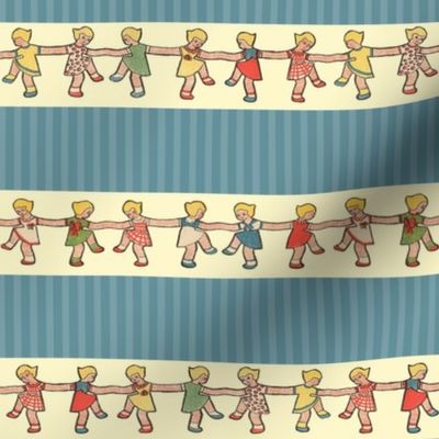 HORIZONTAL STRIPE SMALL - PAPER DOLL COLLECTION (BLUE)