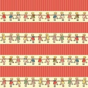 HORIZONTAL STRIPE SMALL - PAPER DOLL COLLECTION (RED)