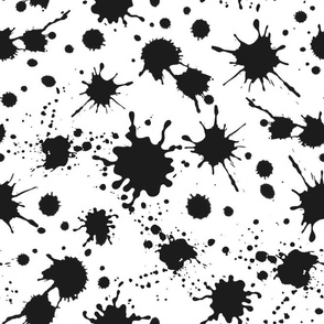 Large Scale Black Blood Splatter Drops 