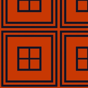 The Orange and the Navy: Window - Chicago Bears - 12in x 12in