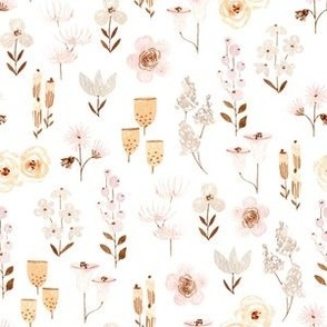 Light Flowers Watercolor Pattern