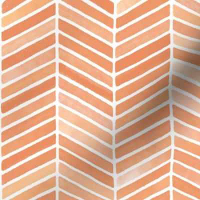 Chevron Watercolor Peach Medium 