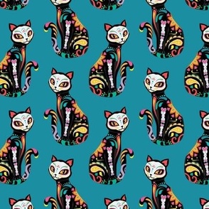 Mexican Gatos Fabric, Wallpaper and Home Decor | Spoonflower