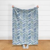 Chevron Watercolor Caspian Large