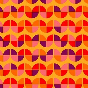 Retro Geometric Tulips (12") - yellow, pink, orange (ST2022RGT)