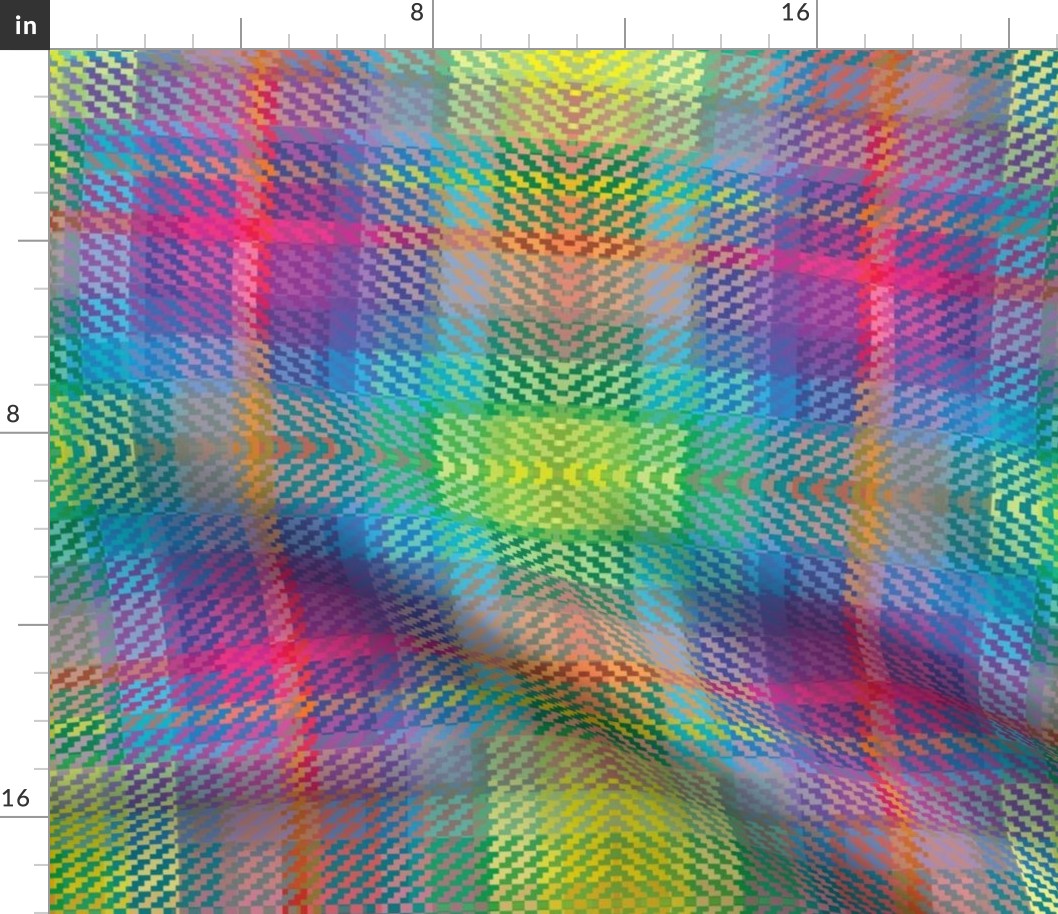 Pixel Rainbow Check | "Rainbow Kryptonite" by PXL NYC