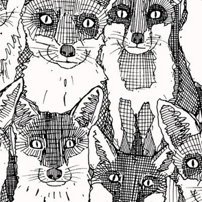 just foxes black soft white