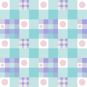 gingham in large gingham pastels